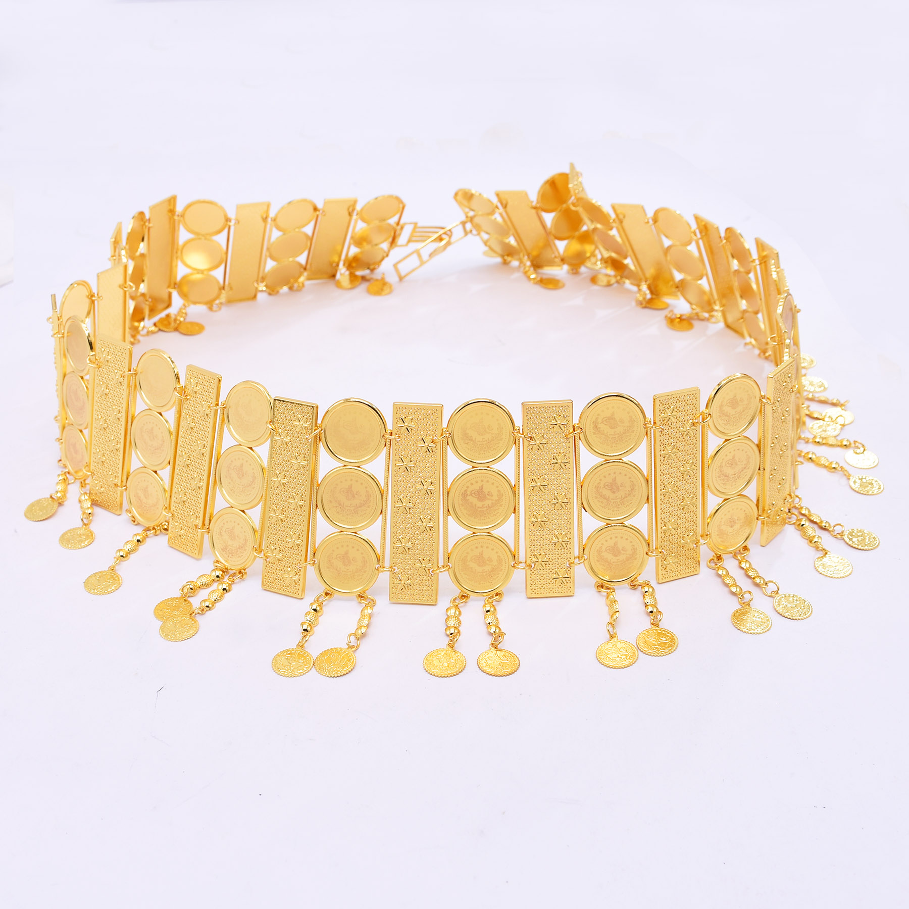 Ethnic Fashion Co In - Cintura a nappine con monete a